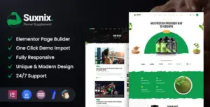 Suxnix – Health Supplement WordPress Theme