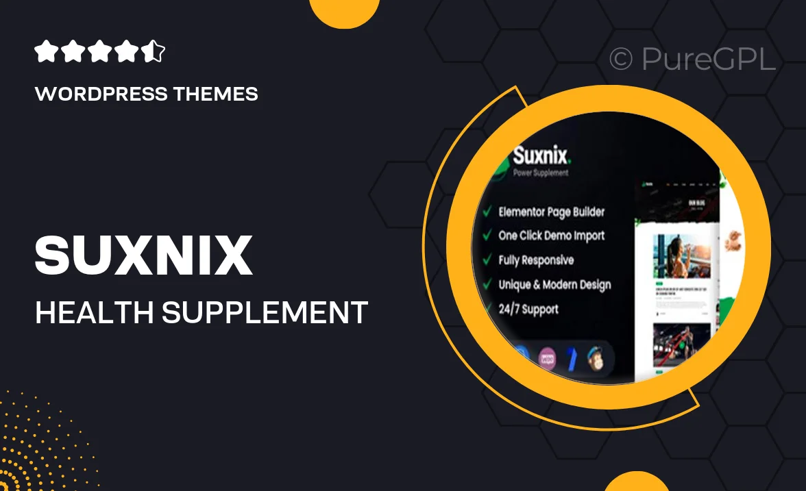 Suxnix – Health Supplement WordPress Theme