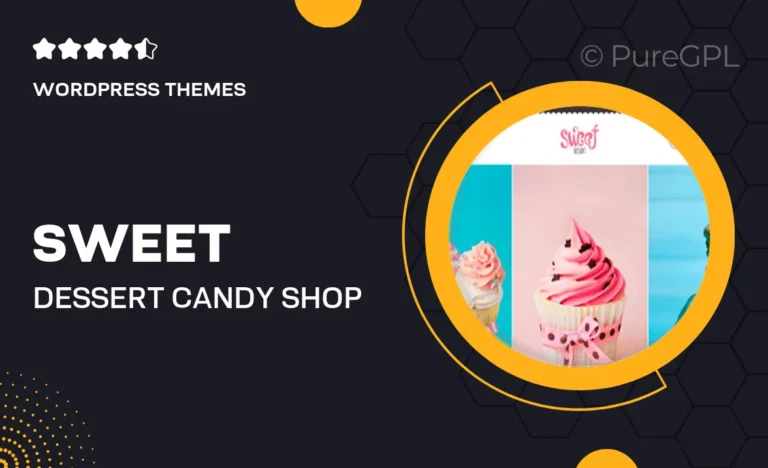 sweet dessert candy shop cafe wordpress theme