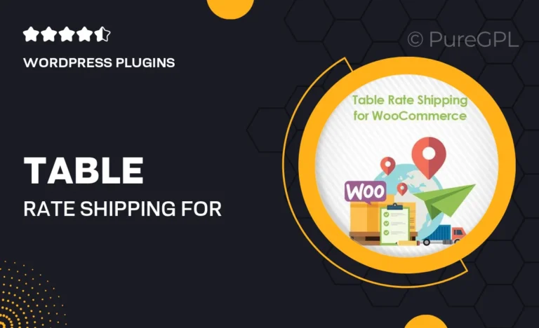 table rate shipping for woocommerce