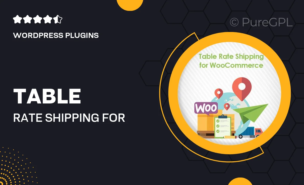 Table Rate Shipping for WooCommerce