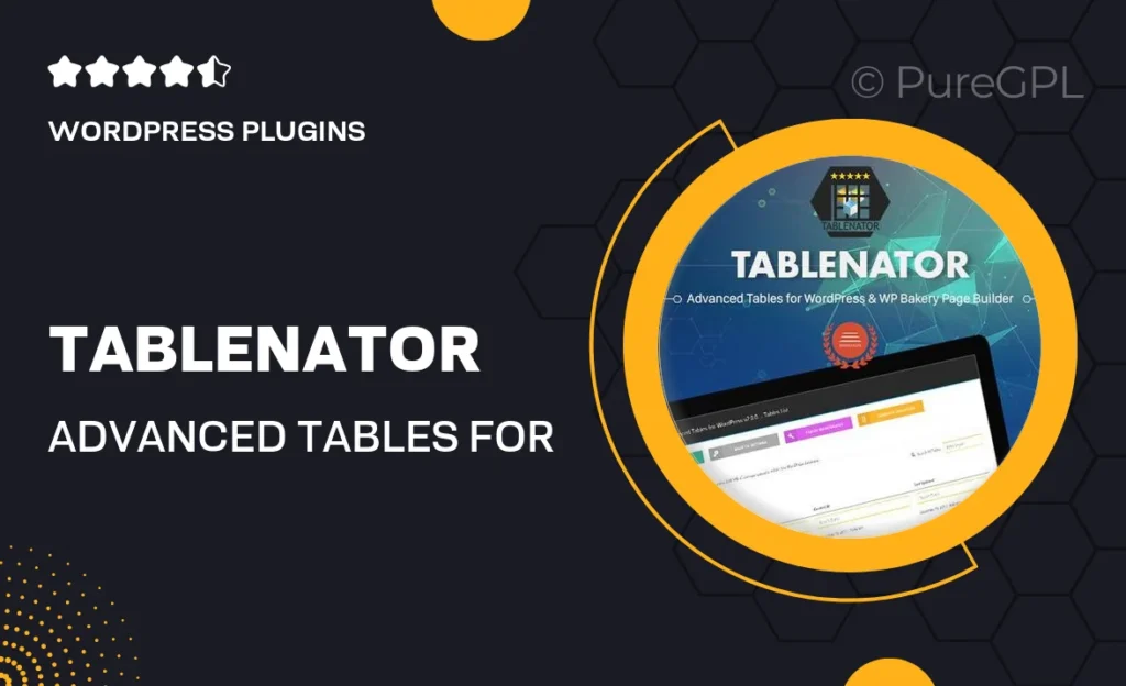 Tablenator | Advanced Tables for Visual Composer feature image
