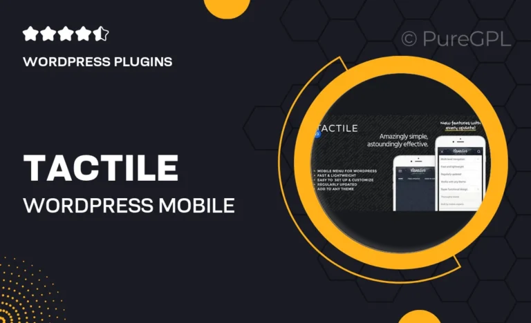 tactile wordpress mobile menu