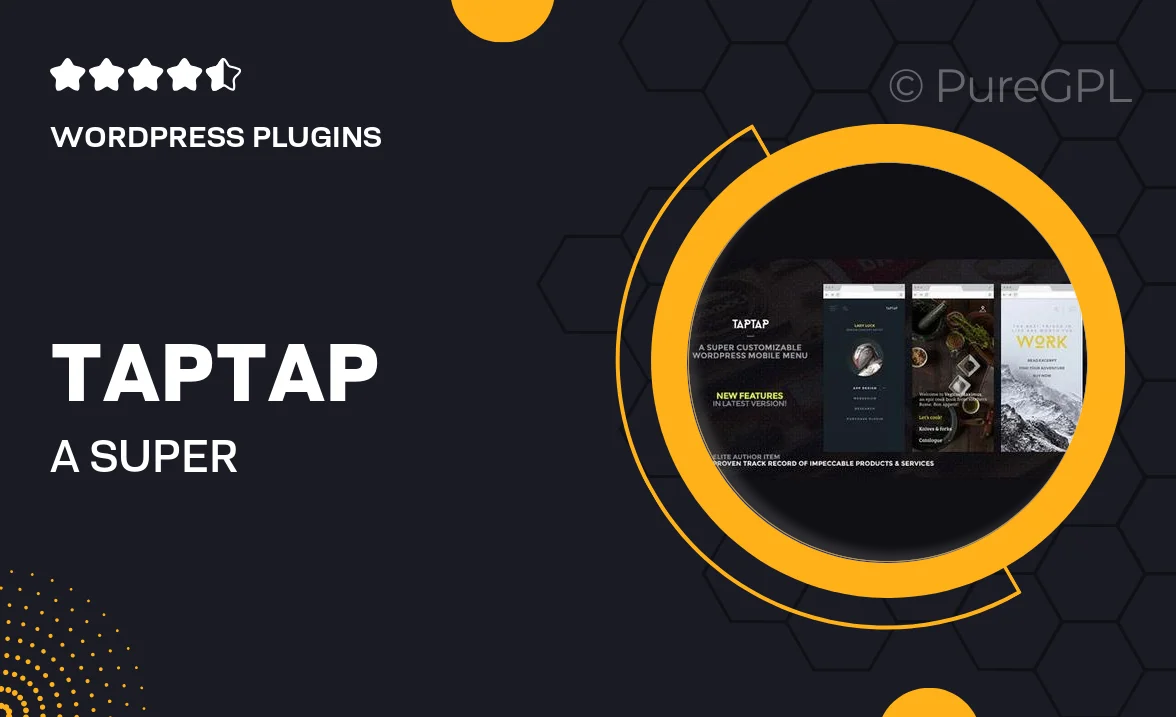 TapTap : A Super Customizable WordPress Mobile Menu