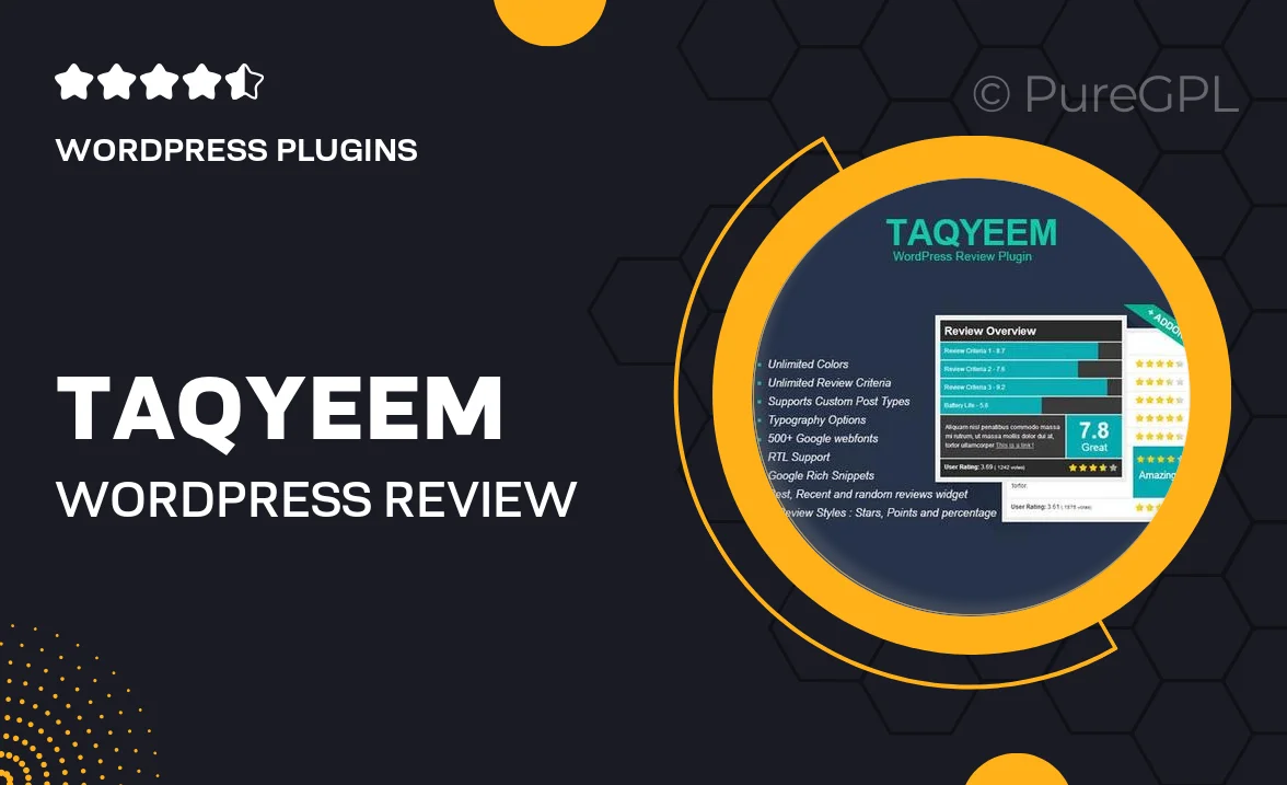 Taqyeem – WordPress Review Plugin
