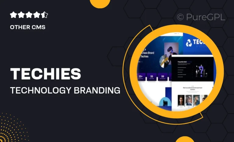 techies technology branding agency elementor pro template kit