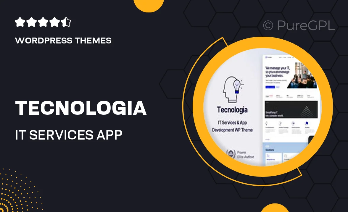 Tecnologia – IT Services & App Development WordPress Theme