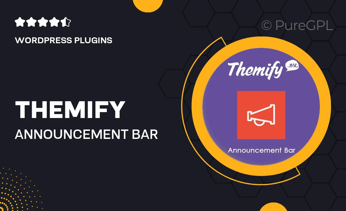 Themify Announcement Bar Addon