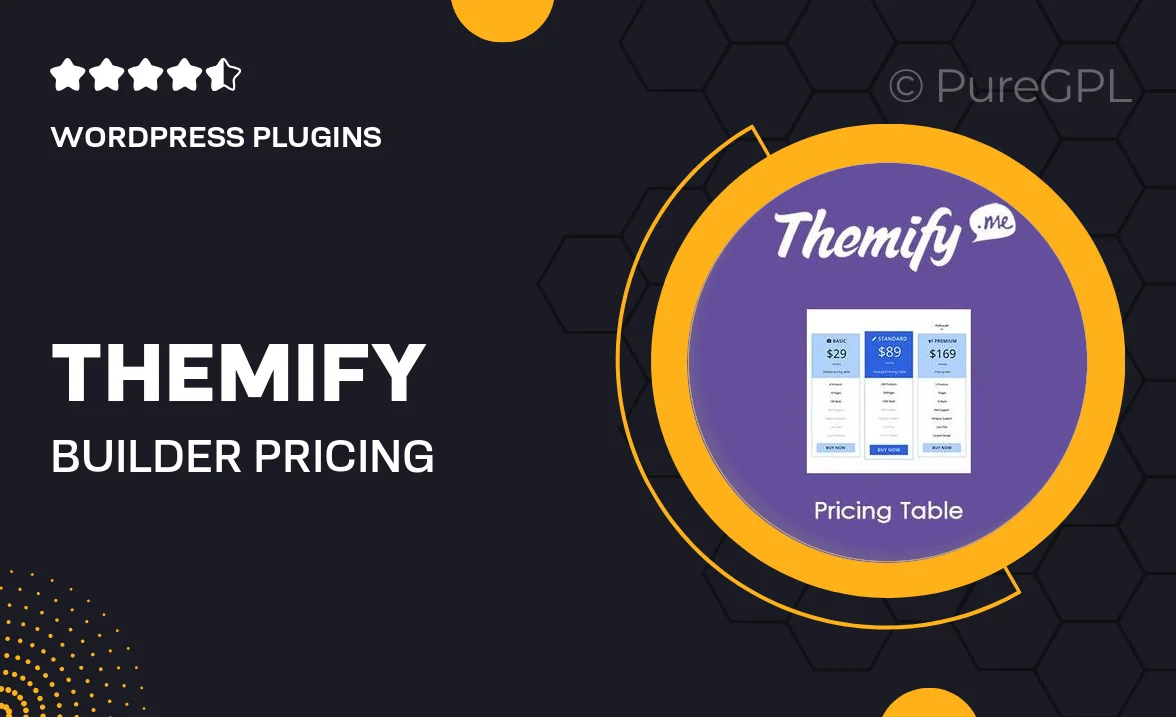 Themify Builder Pricing Table