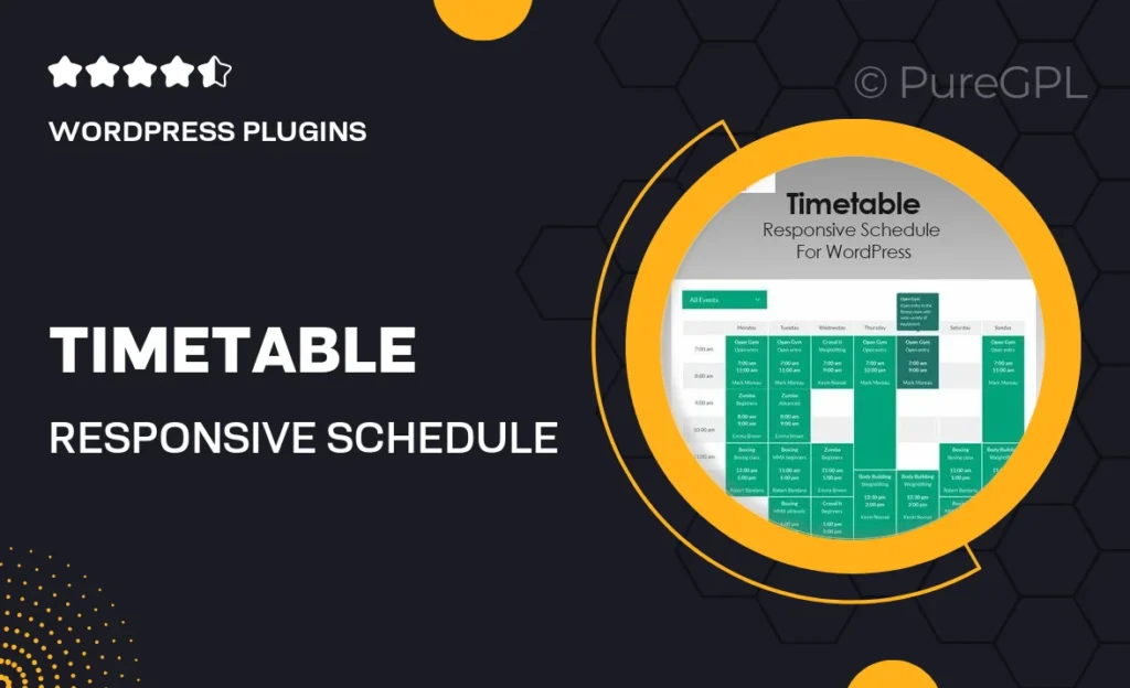 Timetable Responsive Schedule For WordPress 26 Timetable Responsive Schedule For WordPress