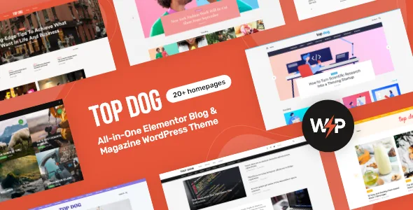 top dog allinone elementor blog magazine wordpress theme
