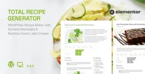 Total Recipe Generator – WordPress Recipe Maker with Schema and Nutrition Facts (Elementor addon)