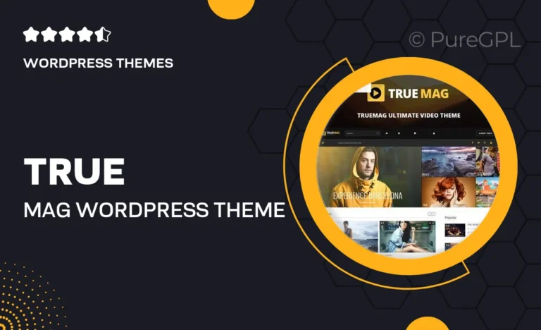 true mag wordpress theme for video and magazine