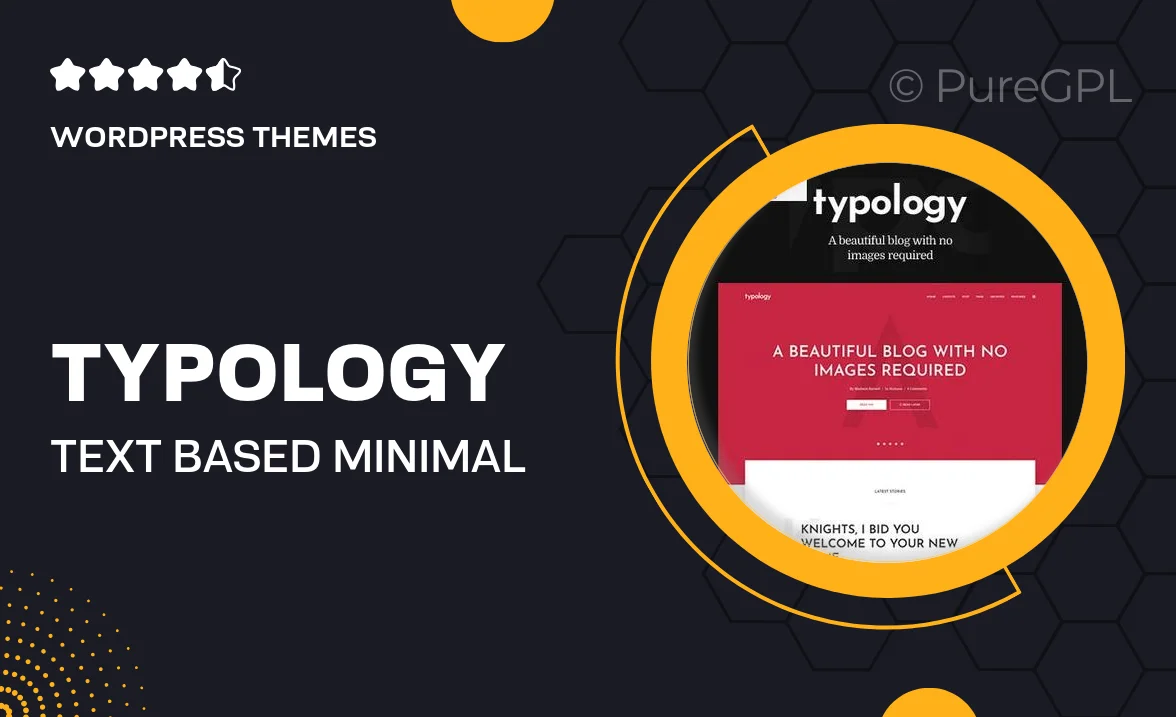 Typology – Text Based Minimal WordPress Blog Theme