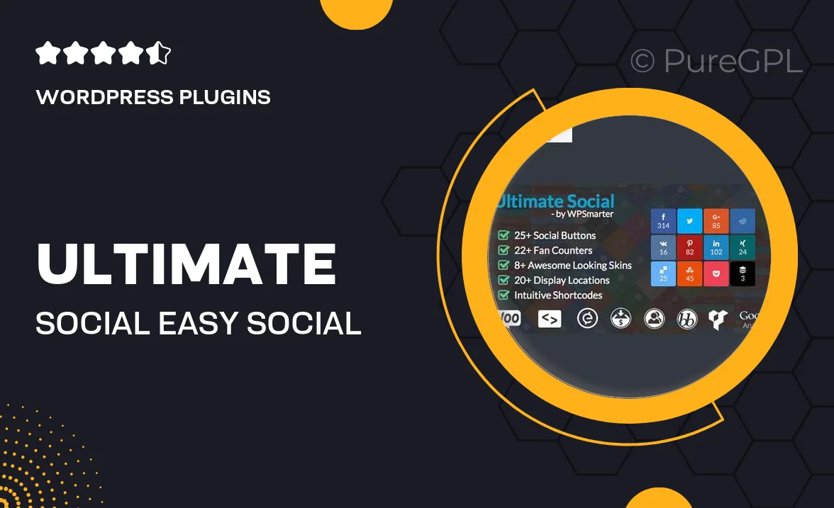 Ultimate Social – Easy Social Share Buttons and Fan Counters for WordPress