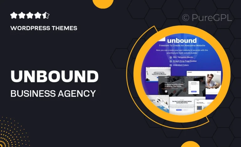 unbound business agency multipurpose theme