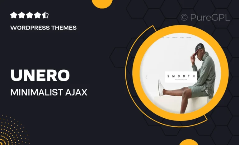 unero minimalist ajax woocommerce wordpress theme