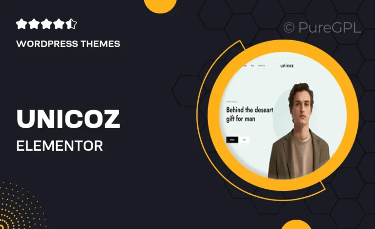 unicoz elementor woocommerce theme