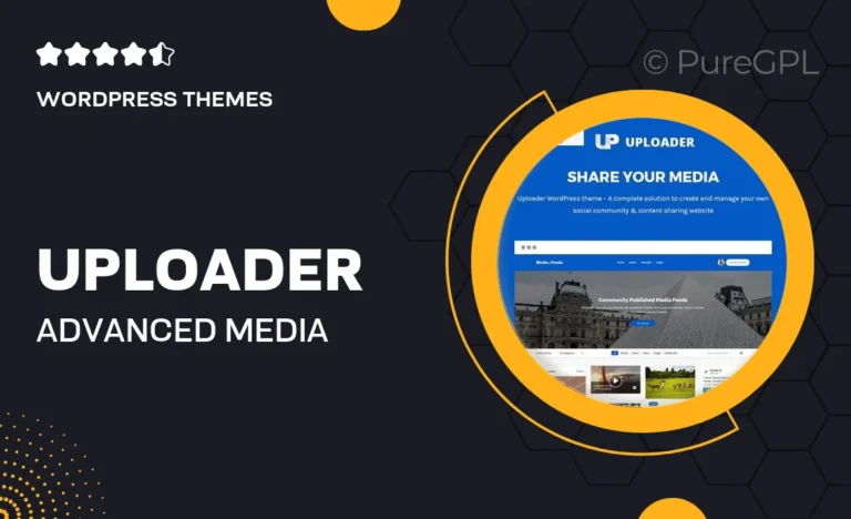 uploader advanced media sharing theme
