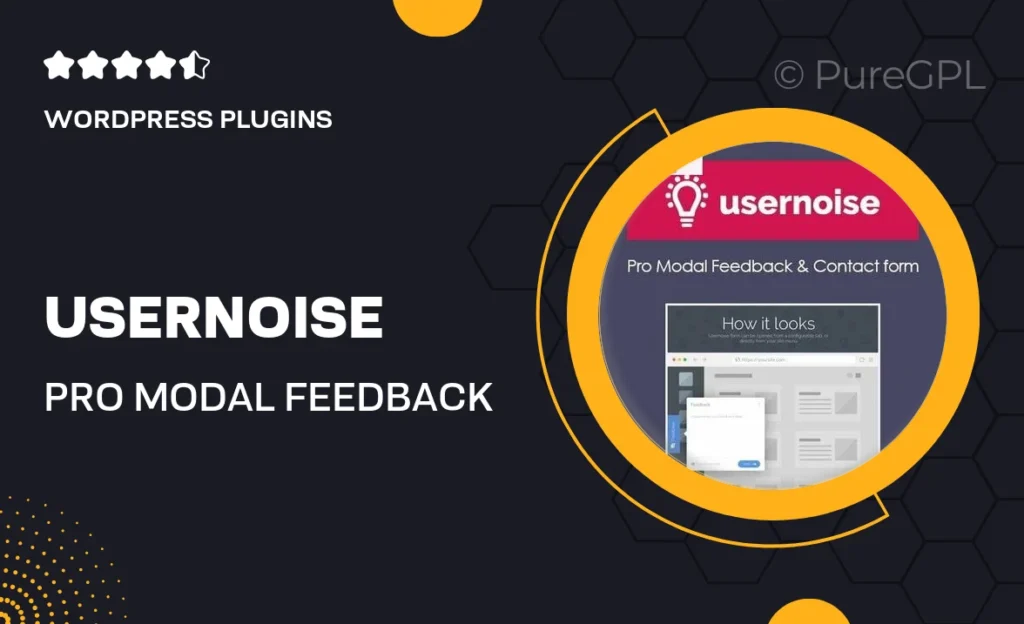 Usernoise Pro Modal Feedback & Contact form feature image