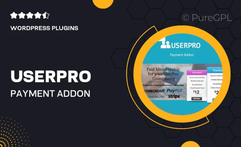 userpro payment add on