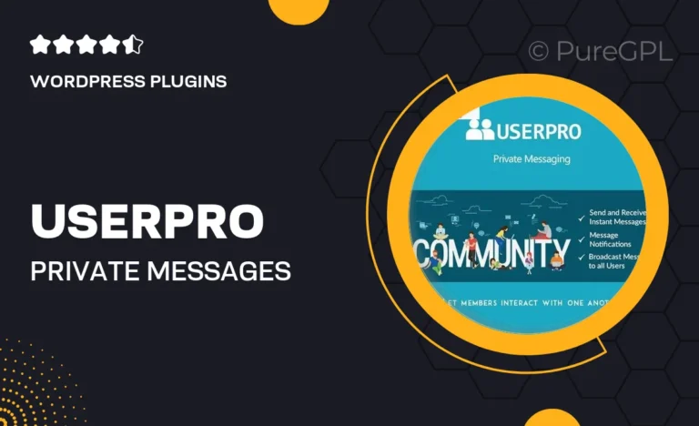 userpro private messages add on