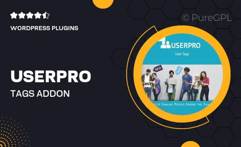 userpro tags add on