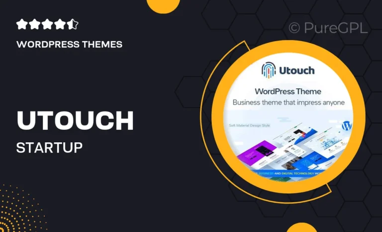 utouch startup multi purpose business and digital technology wordpress theme