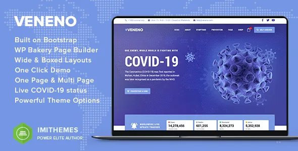 veneno coronavirus information wordpress theme 1
