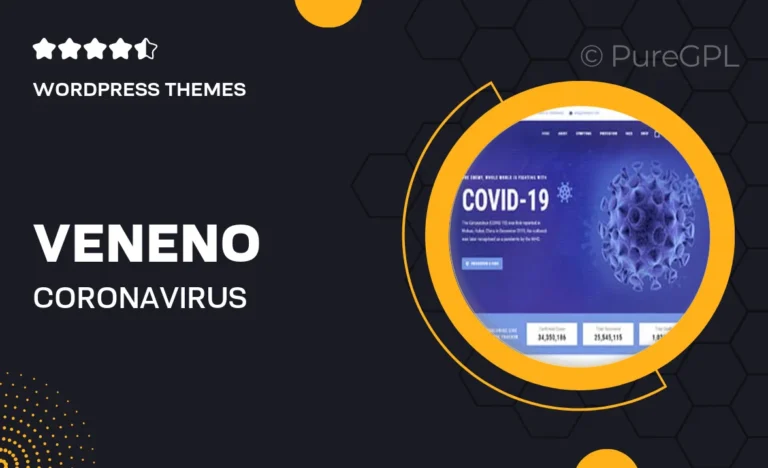 veneno coronavirus information wordpress theme