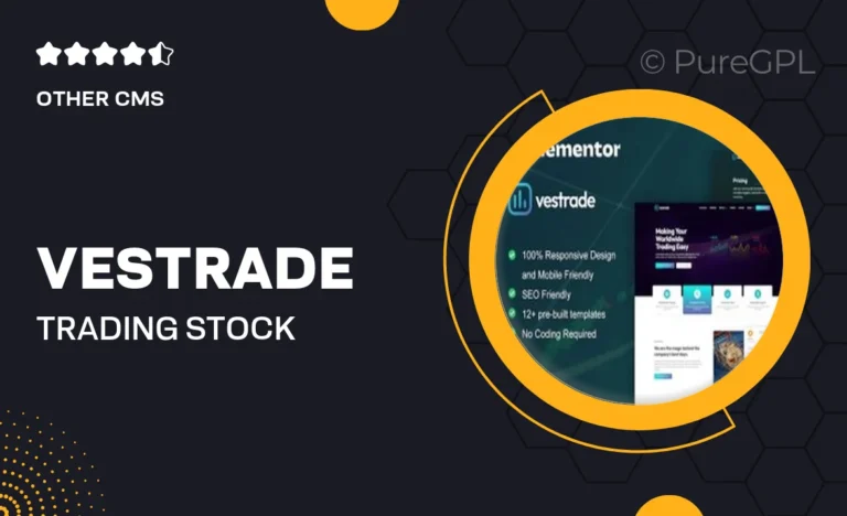 vestrade trading stock market elementor template kit