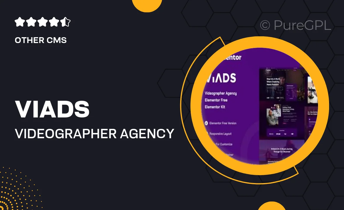 Viads – Videographer Agency Elementor Template Kit