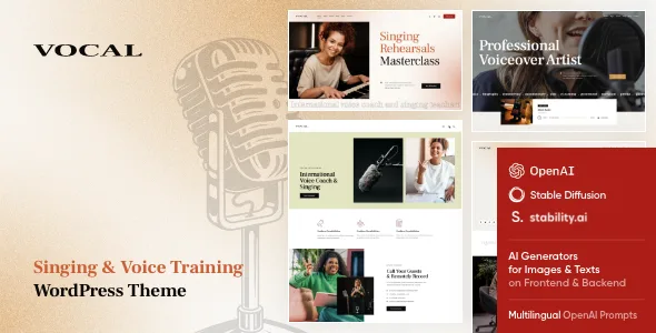 vocal singing voice artist wordpress theme 1