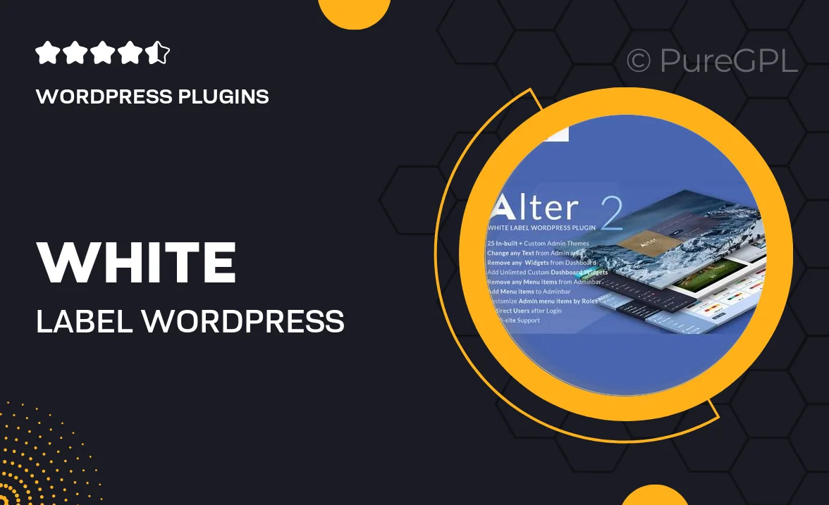 White Label WordPress Plugin | WpAlter