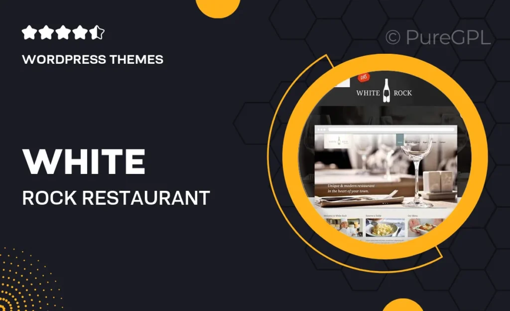 White Rock – Restaurant & Winery Theme 49 White Rock – Restaurant & Winery Theme