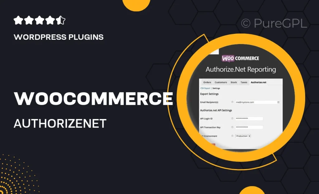 WooCommerce Authorize.Net Reporting 4 WooCommerce Authorize.Net Reporting