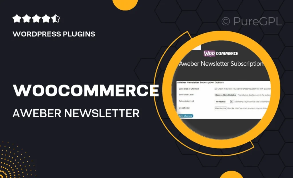 WooCommerce Aweber Newsletter Subscription 59 WooCommerce Aweber Newsletter Subscription