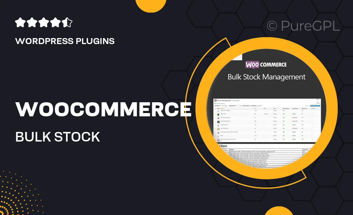 WooCommerce Bulk Stock Management