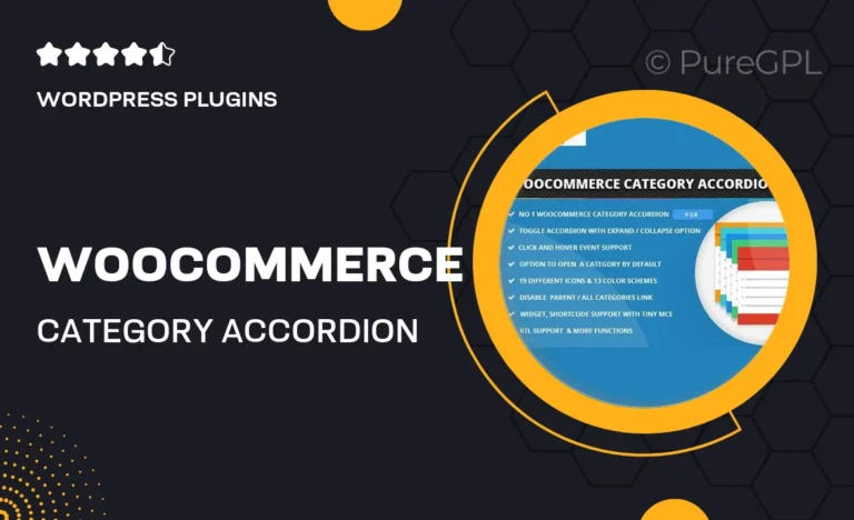 woocommerce category accordion