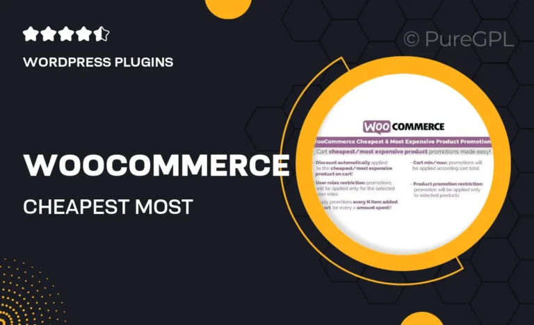 woocommerce cheapest most expensive product promotions