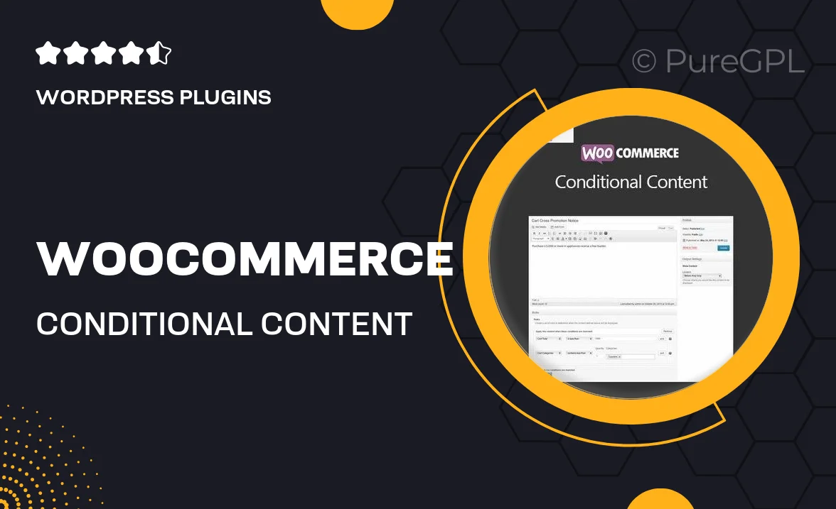 WooCommerce Conditional Content