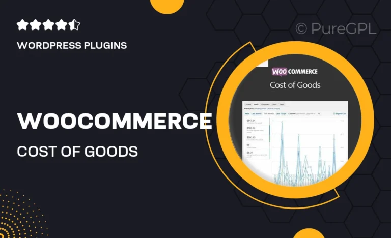woocommerce cost of goods