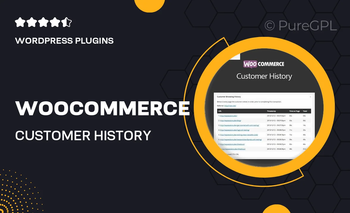 WooCommerce Customer History