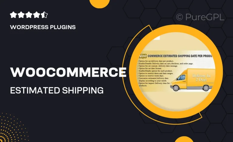 woocommerce estimated shipping date per product