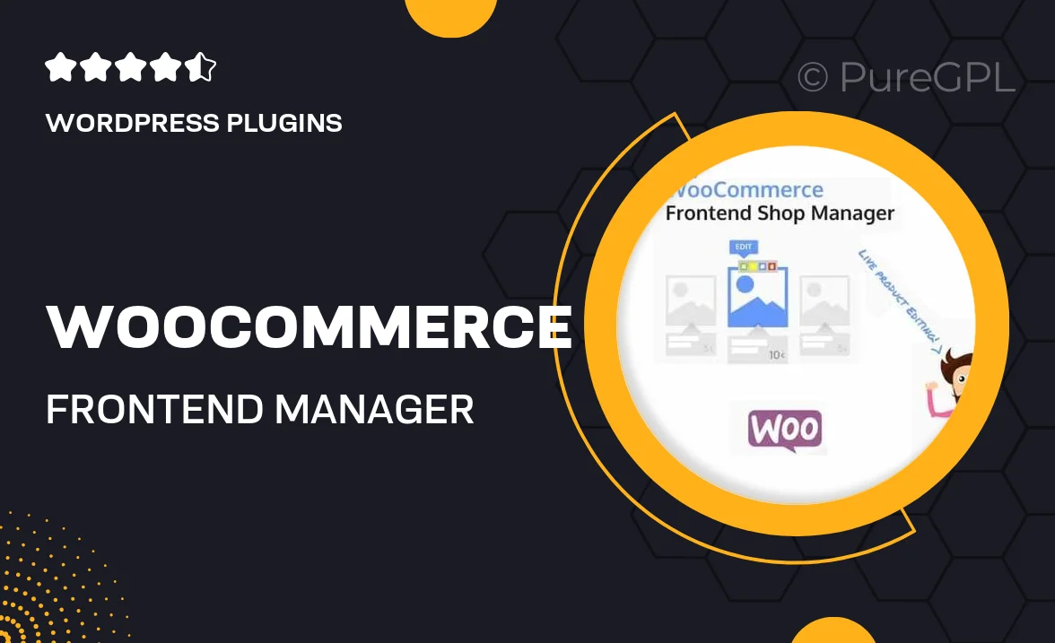 WooCommerce Frontend Manager PRODUCT HUB