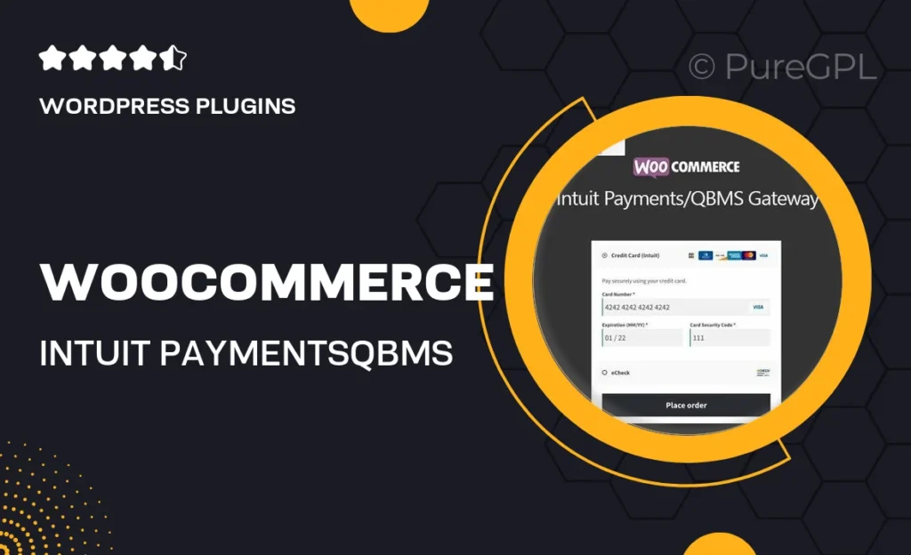 WooCommerce Intuit Payments/QBMS Gateway 28 WooCommerce Intuit Payments/QBMS Gateway