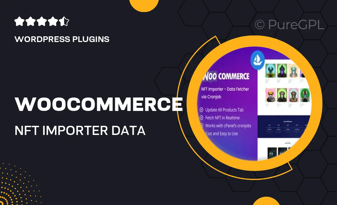 WooCommerce NFT Importer – Data Fetcher via Cronjob Addon
