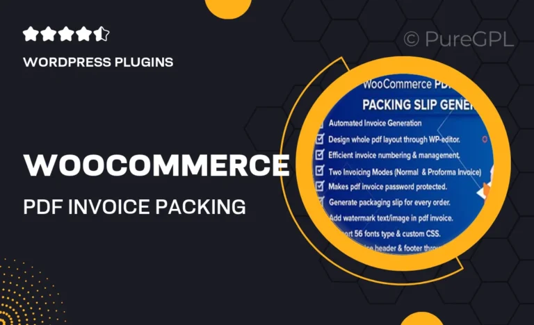 woocommerce pdf invoice packing slip with credit note
