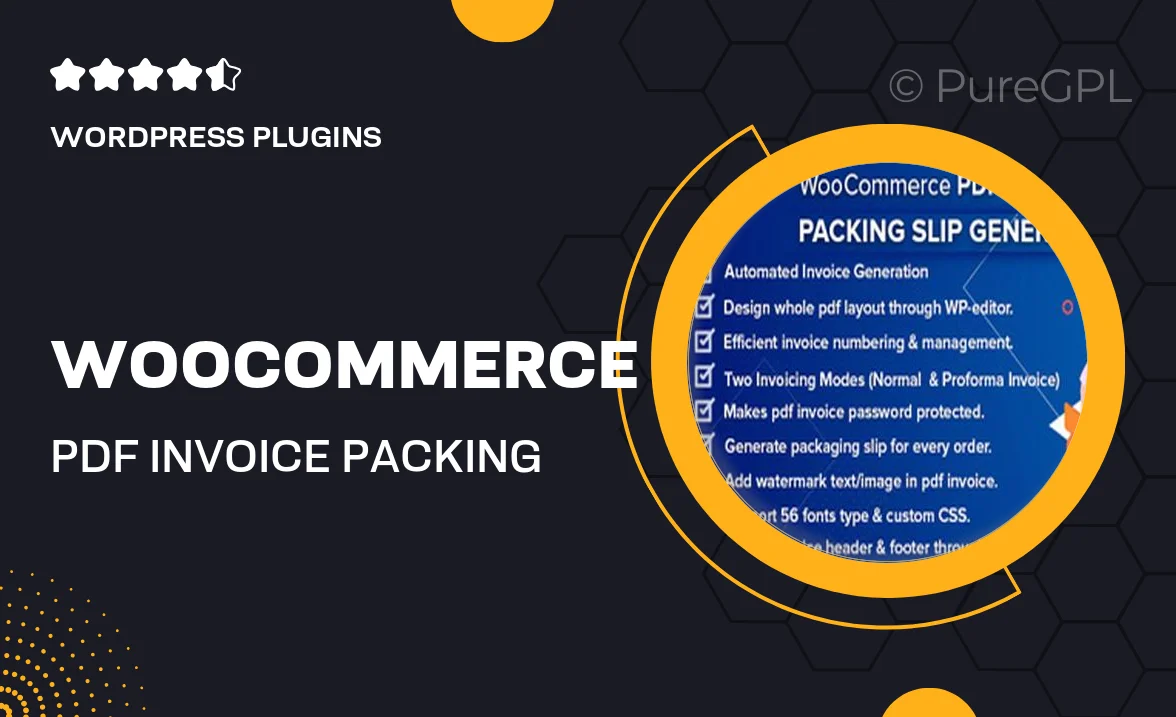 WooCommerce PDF Invoice & Packing Slip with Credit Note