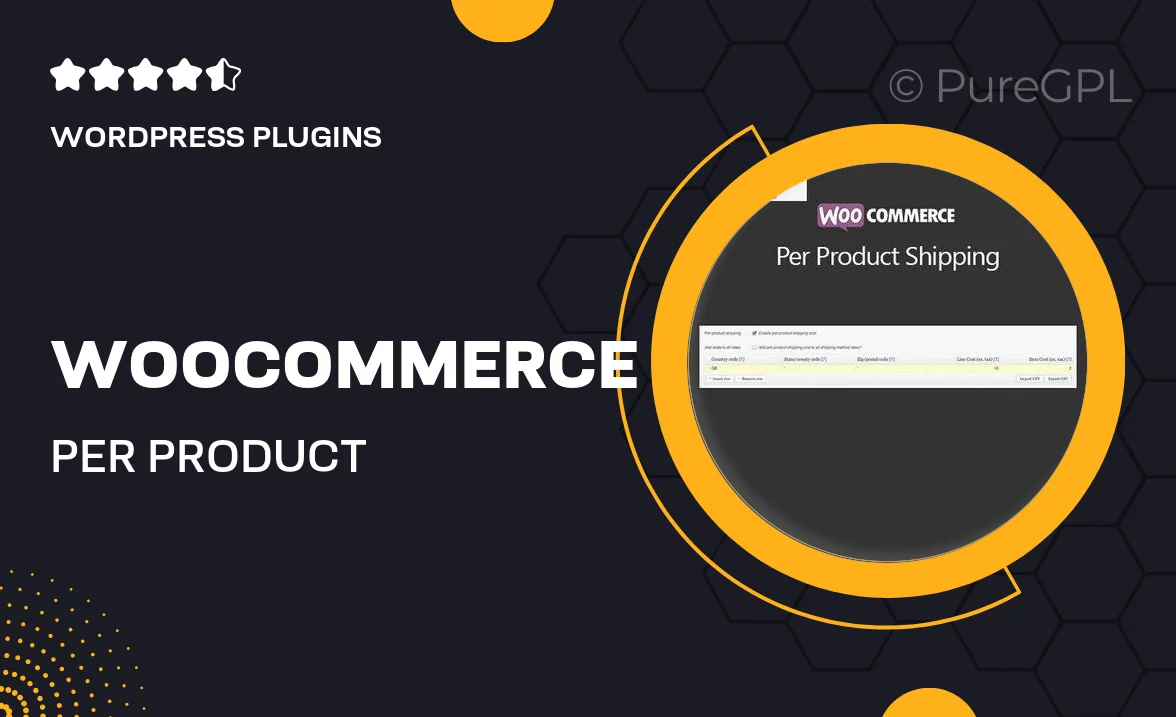 WooCommerce Per Product Shipping